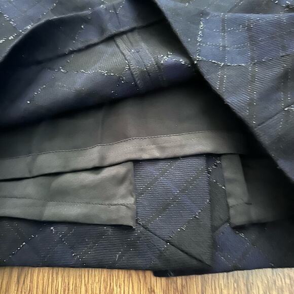 Diane von Furstenberg Blue lined Pencil Skirt size 4 career casual business - Picture 3 of 13